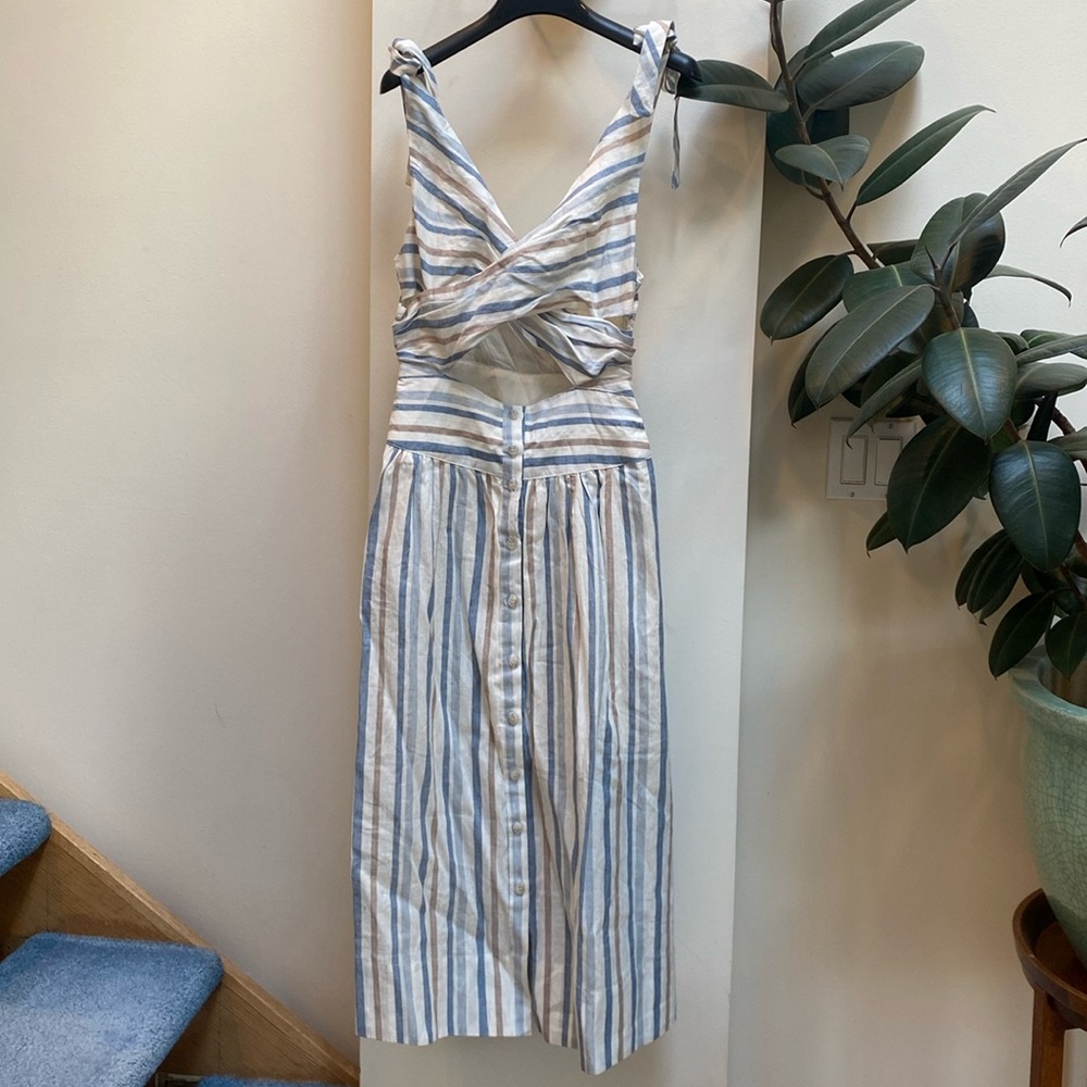 Free people cutout linen dress NWT